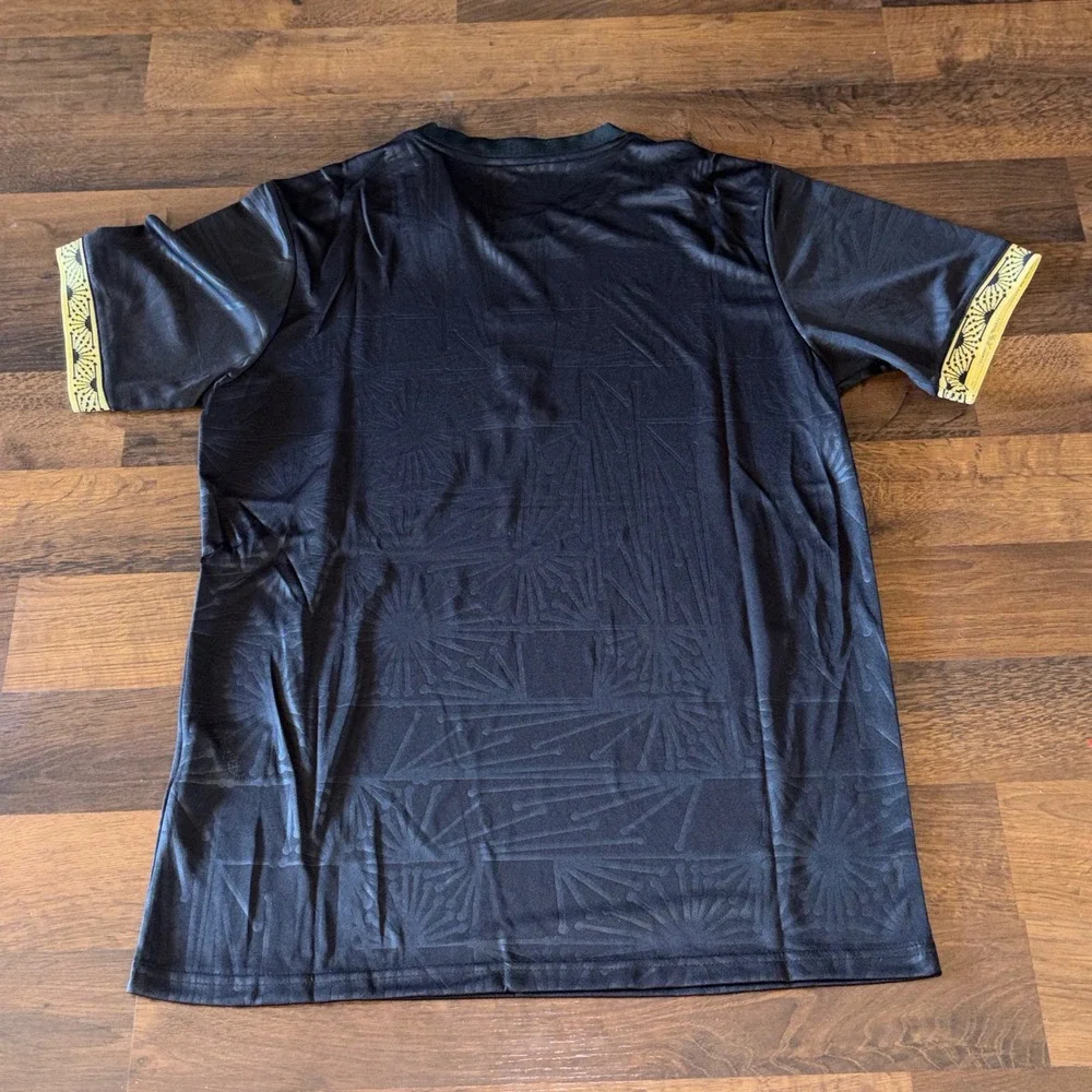Adidas Mexico De Oro Soccer Jersey Mens 2XL Slim Fit Black Gold Aztec Aeroready